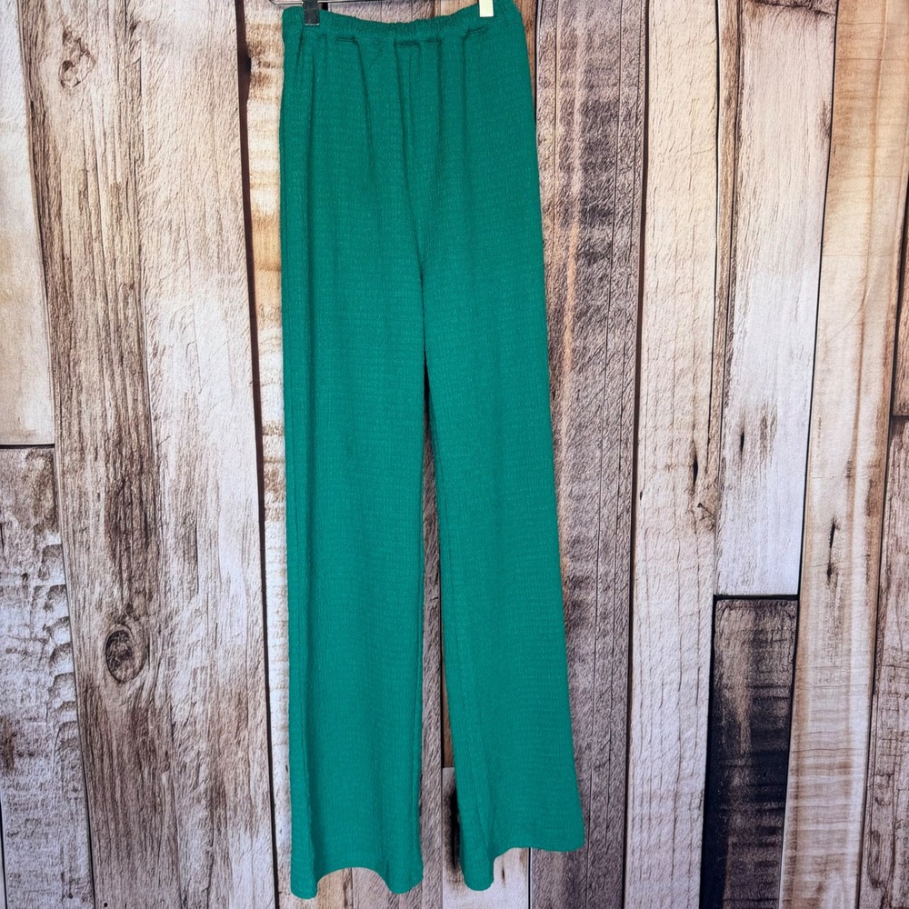 Sabo Pants‎ Resort Relaxed High Rise Elastic Waist Pull On Summer Green XS NWT